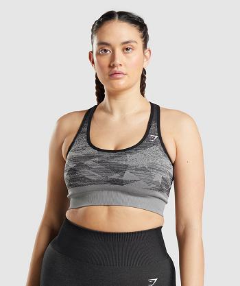 Sujetadores Deportivos Gymshark Adapt Ombre Seamless Mujer Negras | CO 2207QMA